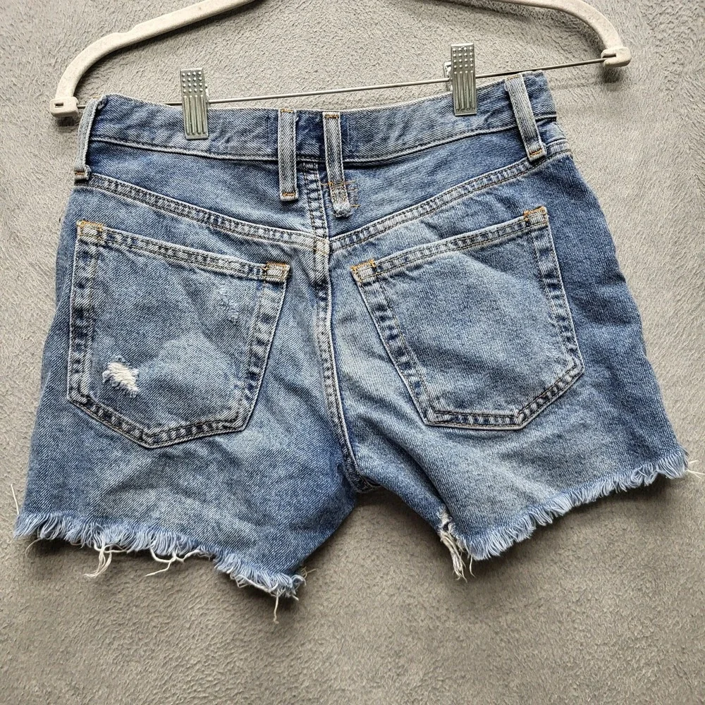 We The Free Women Shorts 24 Blue Denim‎ Cutoff Distressed Indie Sleaze